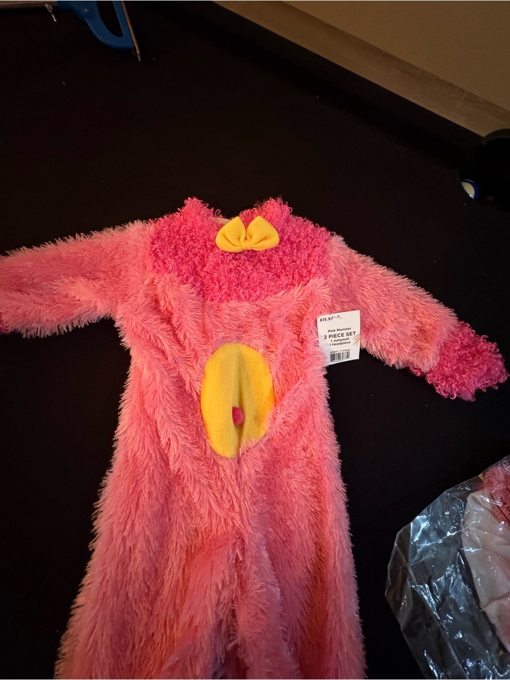 Pink Plush Bird Kids Halloween Costume with Hood - Picture 2 of 4